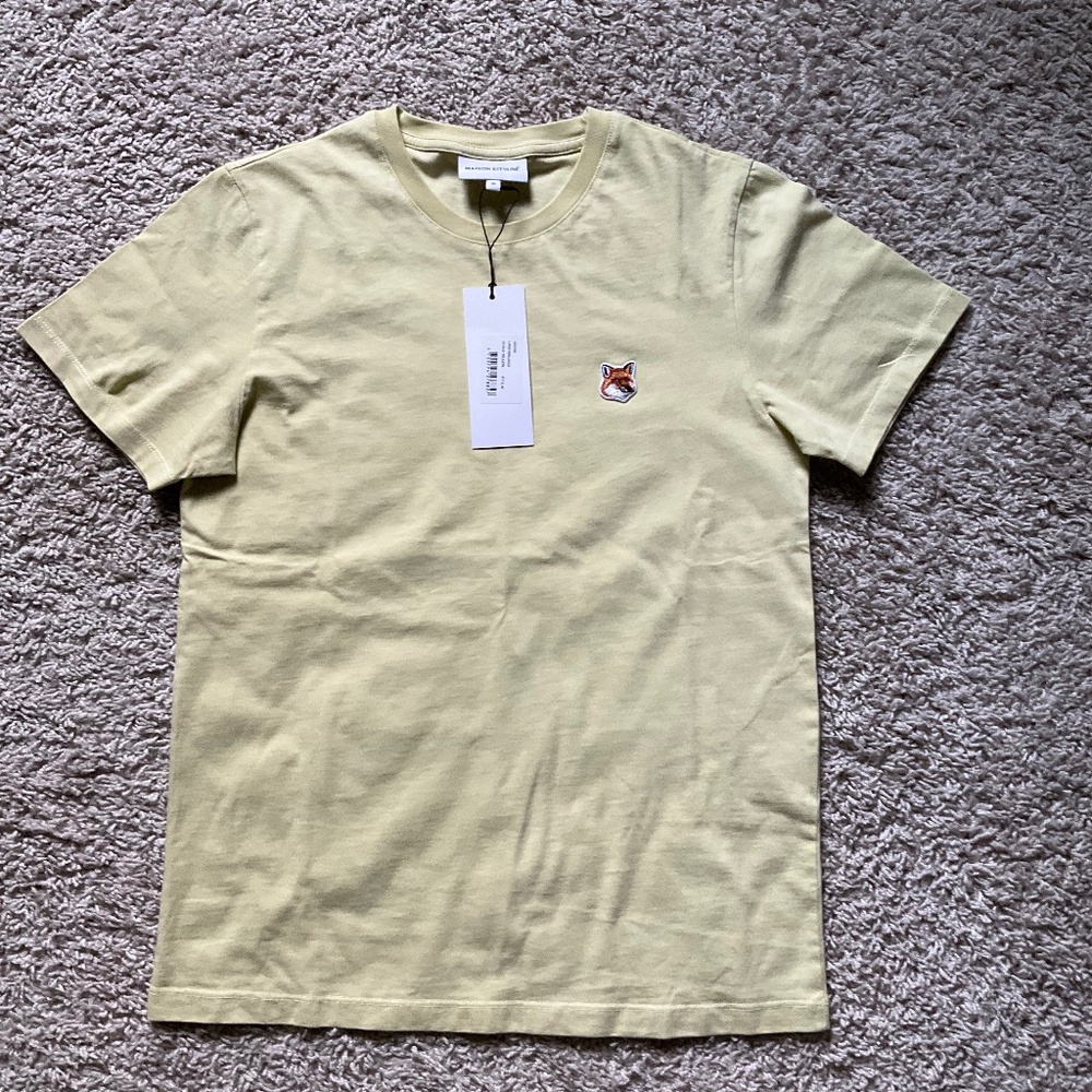 Maison Kitsune Fox Head Patch Regular Tee-Shirt. … - image 1